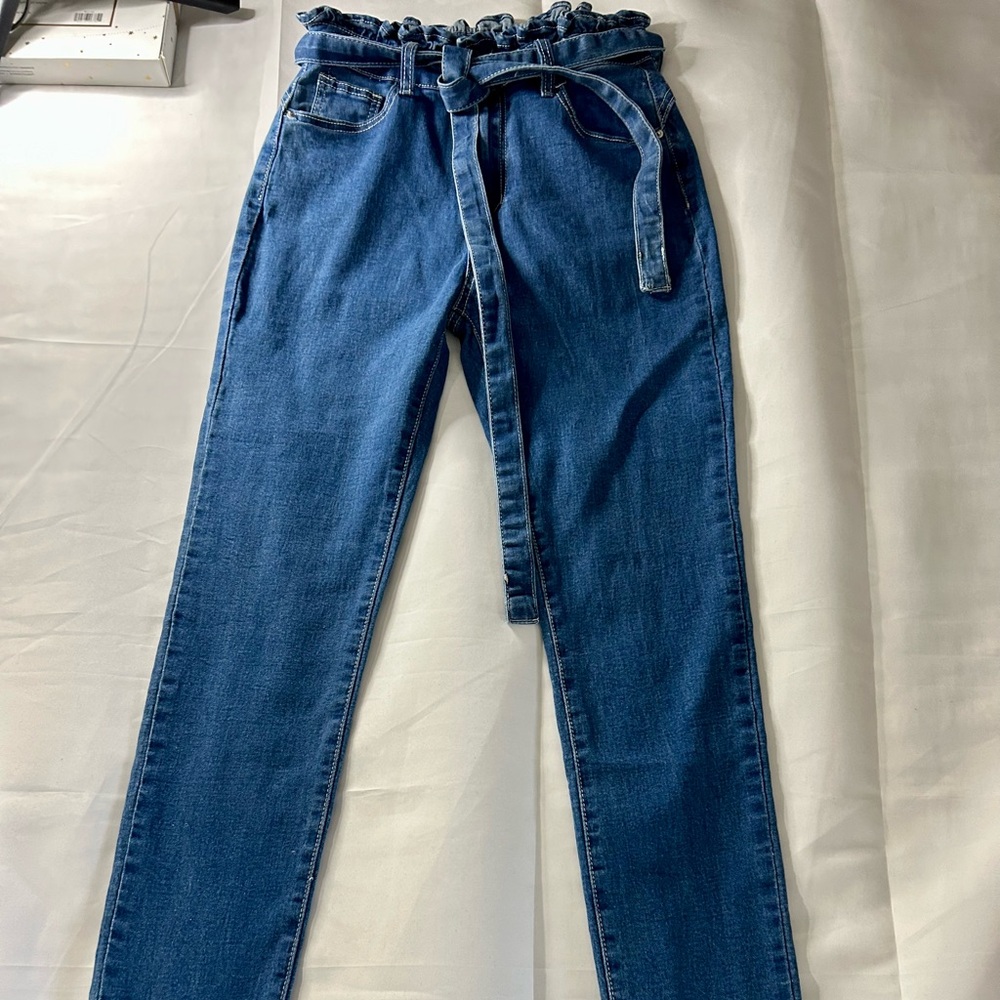 Paperbag Waist Jean Pants
